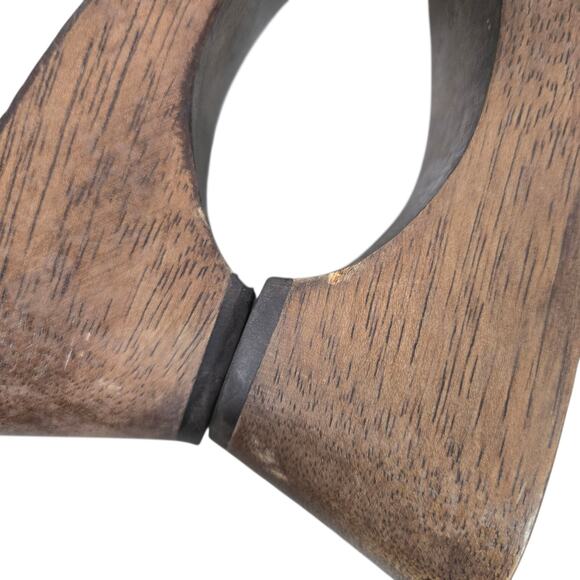 Vintage Wooden Heels Sandal Brown Banana Republic Braided Woven Leather Mule 8.5 - Picture 10 of 16